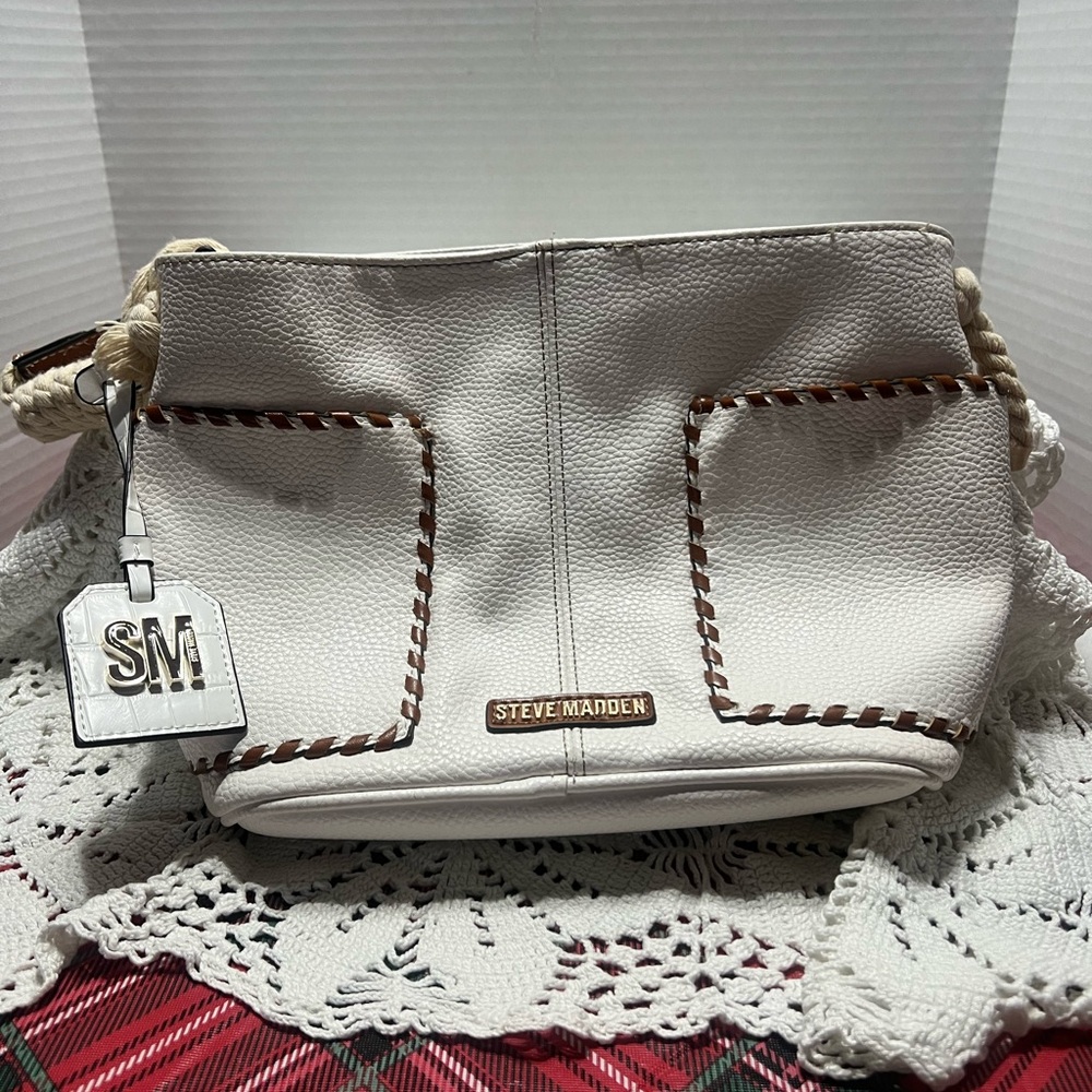 Steve Madden White and Brown Women's Bag